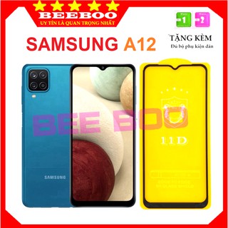 Kính cường lực Samsung A12 - Cao Cấp - Full màn hình 11D - Độ cứng 9H - Độ trong suốt cực cao [FreeShip_50K]