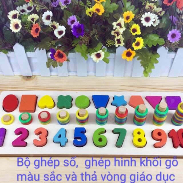Bảng ghép hình khối và số phát triển giáo dục