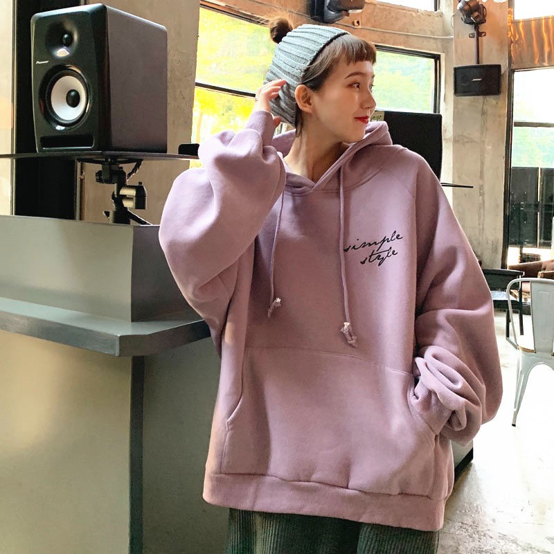 Áo Hoodie Nữ Hàn Quốc Chất Nỉ Dày Đẹp Giá Rẻ -Thời Trang Thu Đông Unisex Ulzzang 2020