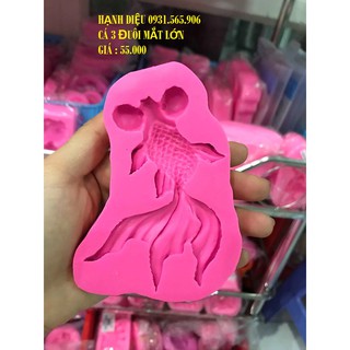 Khuôn Silicone Cá 3 Đuôi Mắt Lớn