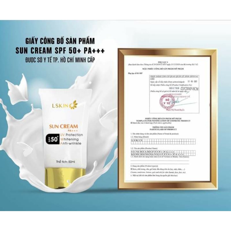 [CHÍNH HÃNG] KEM CHỐNG NẮNG sinh học sun cream _đan thy comestic