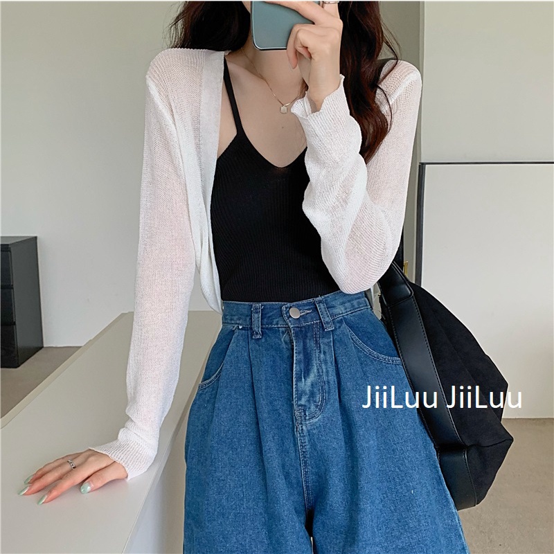 Cardigan croptop nửa người