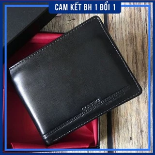 Ví Nam Da Bò 100% [Dập Classic] , Ví Da Nam Cao Cấp , Bóp Nam Cá Tính Có Hộp Đựng Sang Trọng