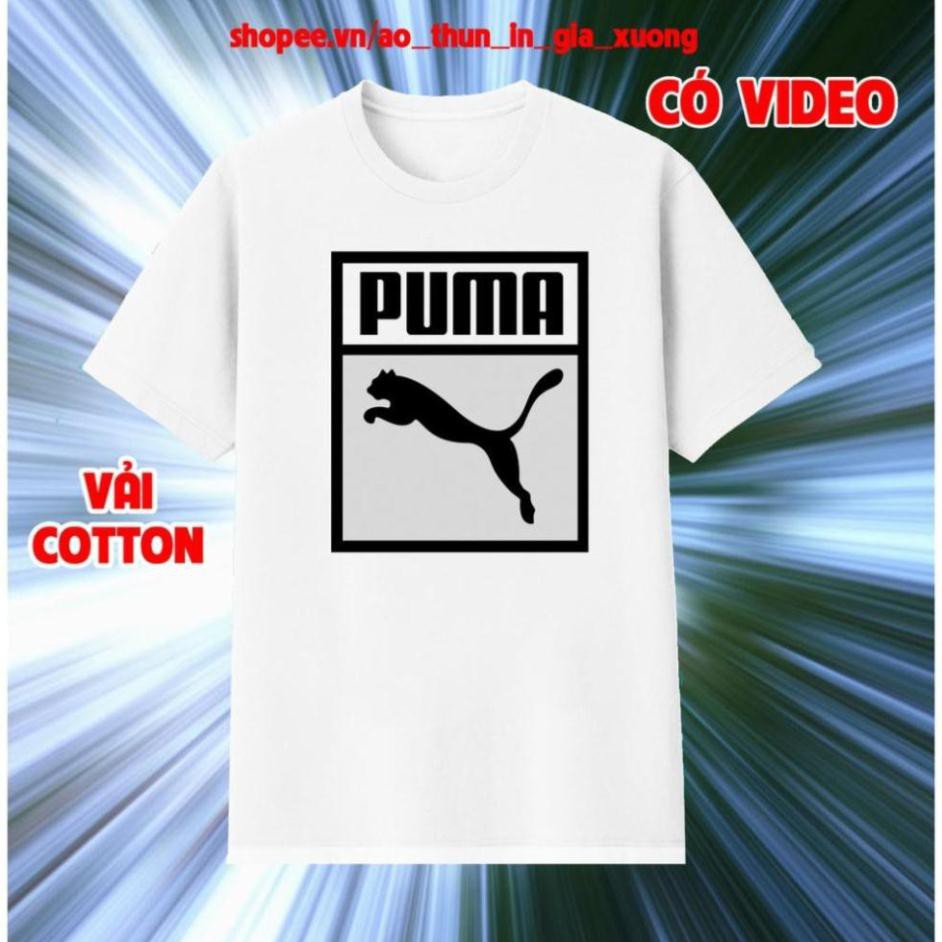 áo thun puma, áo puma nam nữ, vải cotton mịn mát, công nghệ in nhật bản, áo thun puma nam nữ, trẻ em- người lớn