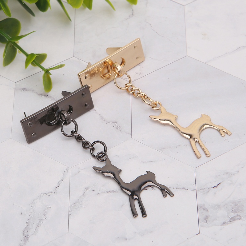 ✿ Mặt Dây Chuyền Kim Loại Hình Hươu Trang Trí Túi Xách DIY
