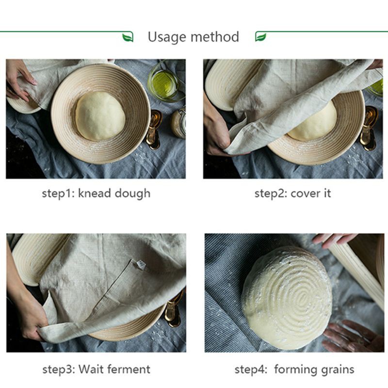 Vải tròn phủ giỏ mây ủ bột bánh mì lên men tiện lợi