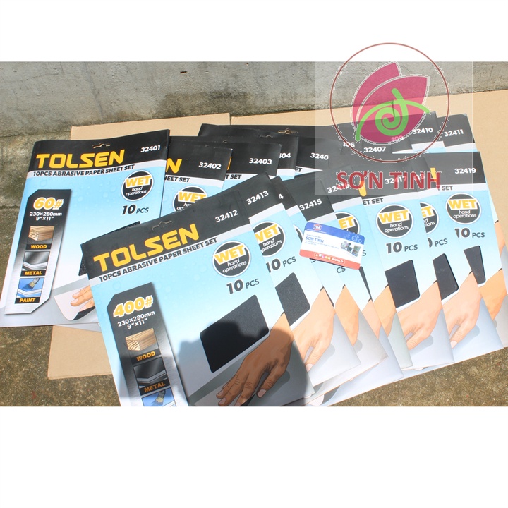 Giấy Nhám NƯỚC TOLSEN mịn, thô (nhám ô tô) P2000 P1500 P1000 P800 P600 P400 P360 P320 P280 P240 P180 P150 P100 P80 P60