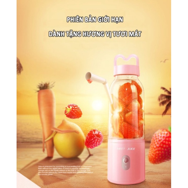Máy Xay Sinh Tố Cầm Tay chính hãng Meet Juice DUNG TÍCH 500ML
