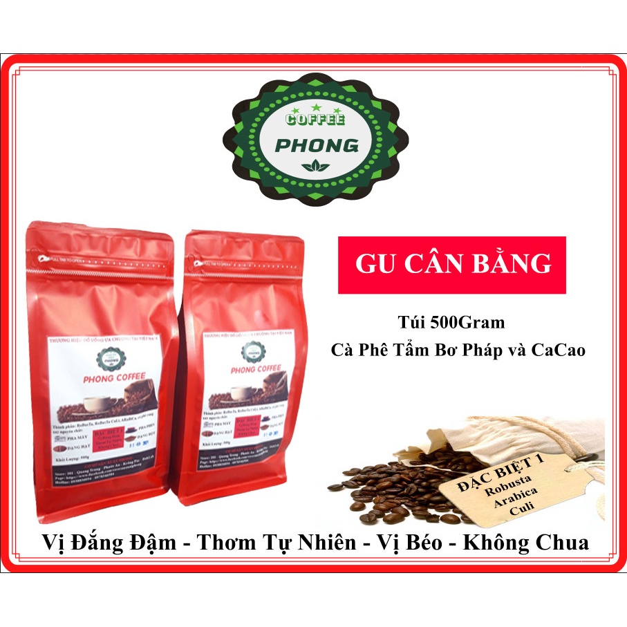 Cà Phê Robusta - Culi - AraBiCa Rang Tẩm Bơ Pháp và CaCao Đăk Lăk Dùng Cho Pha Phin 500Gram