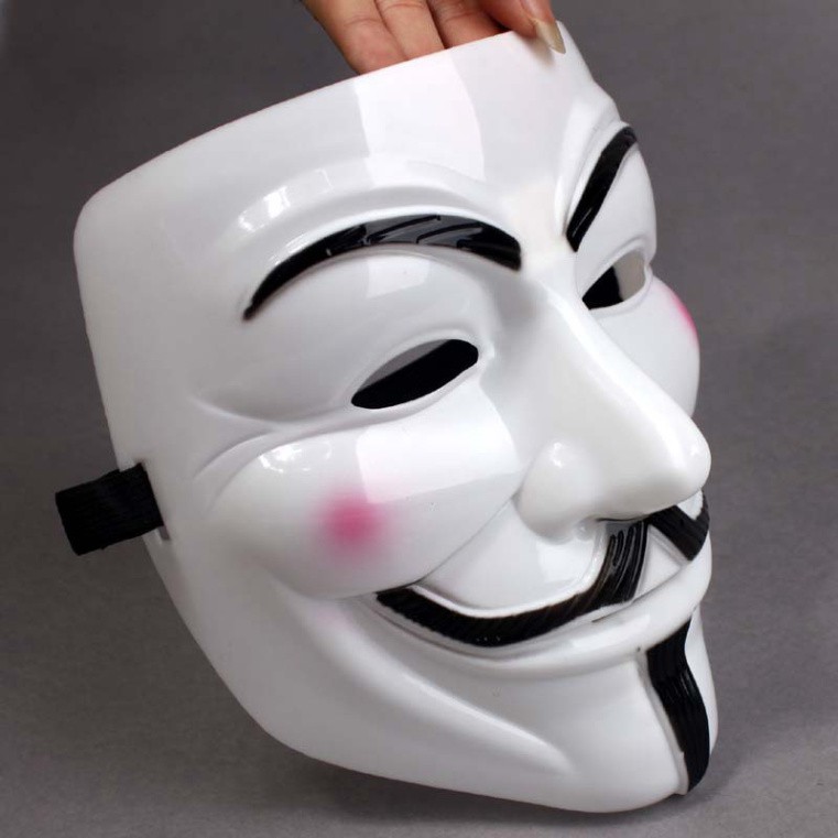 Mặt nạ hacker - Vàng - Anonymous có kẻ mắt độc đáo