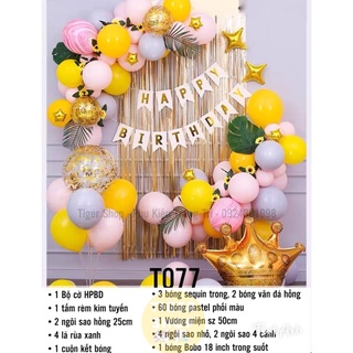 ❤️(Tặng Bơm+ Keo) Set Phụ Kiện Trang Trí Sinh Nhật