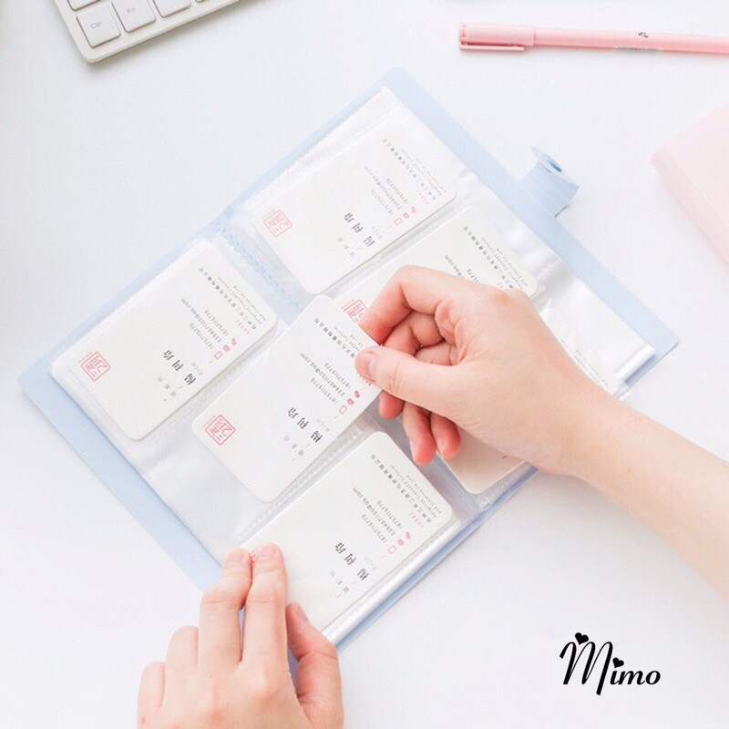 [HÀNG MỚI] Sổ đựng card, đựng name card,  lomo ảnh tiện lợi, đựng được 120 ảnh - 40 tờ  sẵn 4 màu lựa chọn