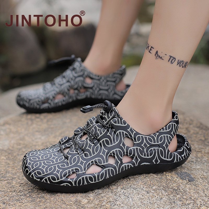 [JINTOHO] Xăng đan Đi Bộ Đường Dài Leo Núi Đế Mềm Chống Trượt Chống Nước Cá Tính Thời Trang Cho Nam