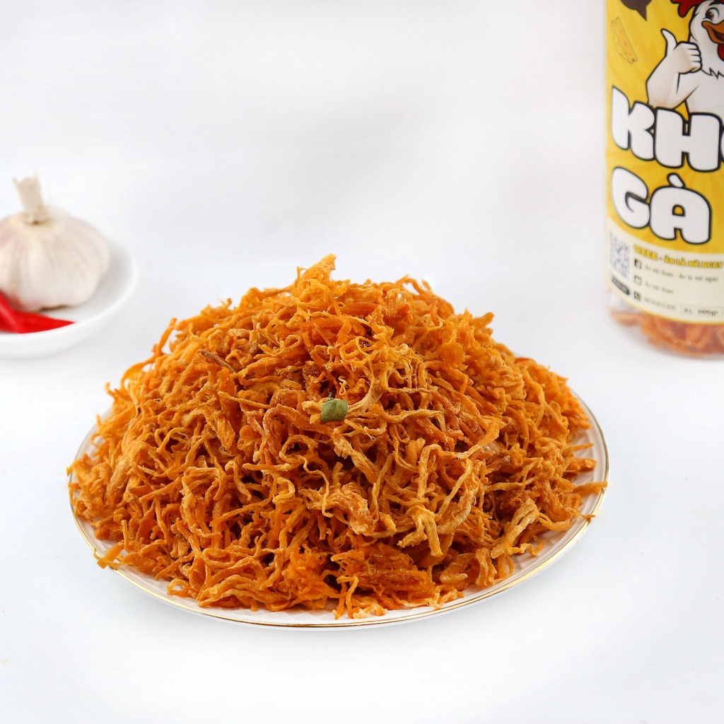 Khô gà bơ tỏi hộp Ozee 300g siêu ngon đồ ăn vặt Hà Nội | BigBuy360 - bigbuy360.vn