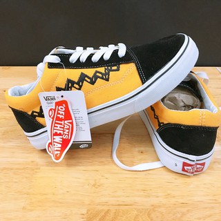 Giày thể thao ziczac vàng đen nam nữ, size 36-43 .