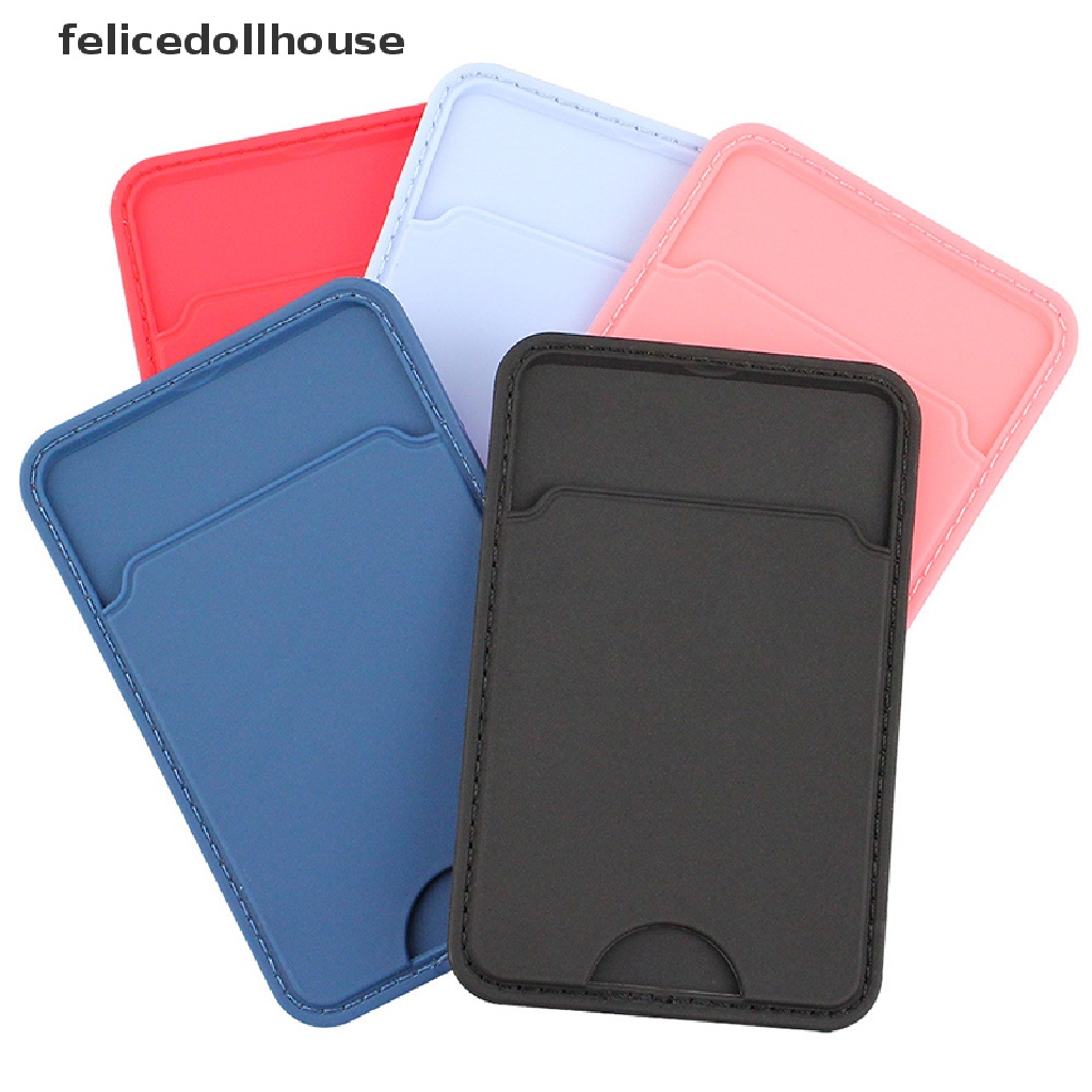 Bộ Ngăn Đựng Thẻ Bằng Silicon Dán Sau Điện Thoại