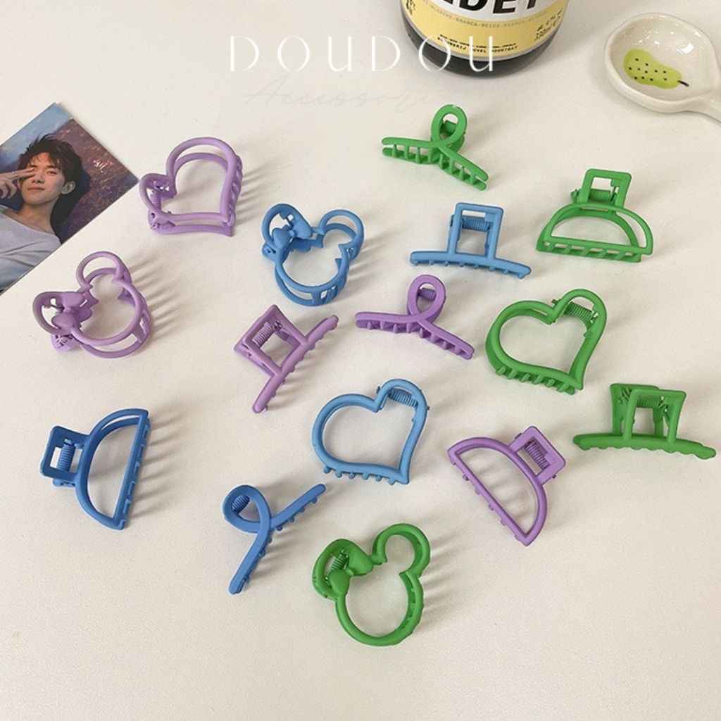 Kẹp tóc càng cua DOUDOU Kẹp mái Cặp tóc càng cua phong cách Hàn Quốc xinh xắn đáng yêu size nhỏ ZJ017