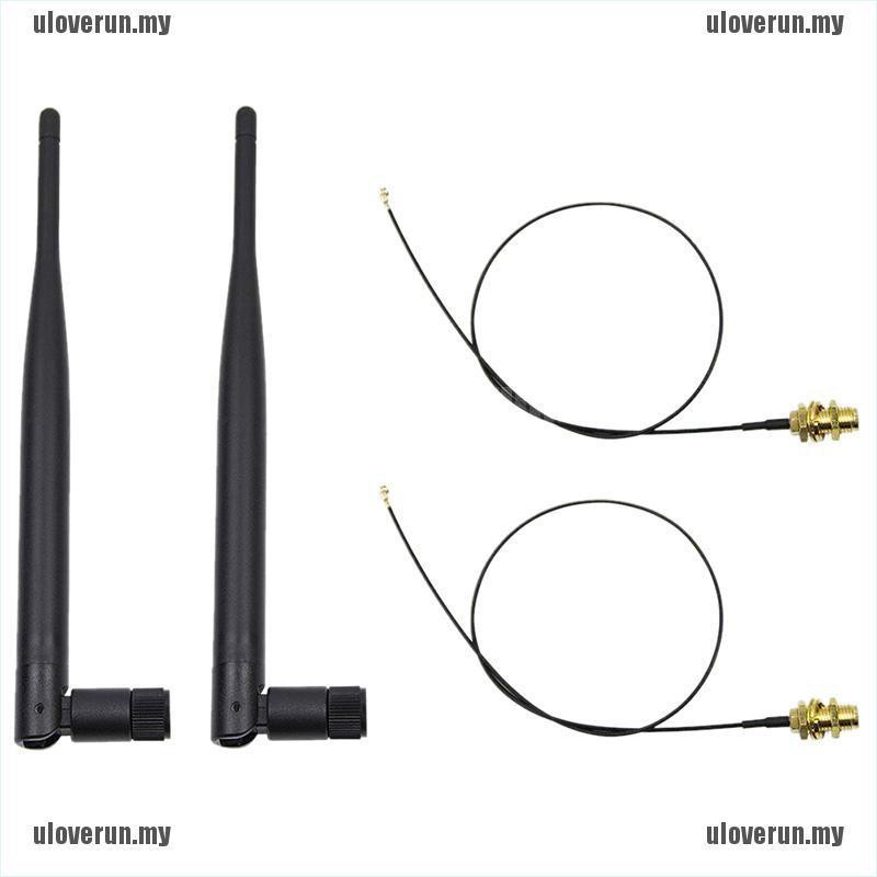 Ăng Ten Wifi 6dbi 2.4ghz 5ghz Rp-sma + 1x 12cm U.fl Ipex | BigBuy360 - bigbuy360.vn