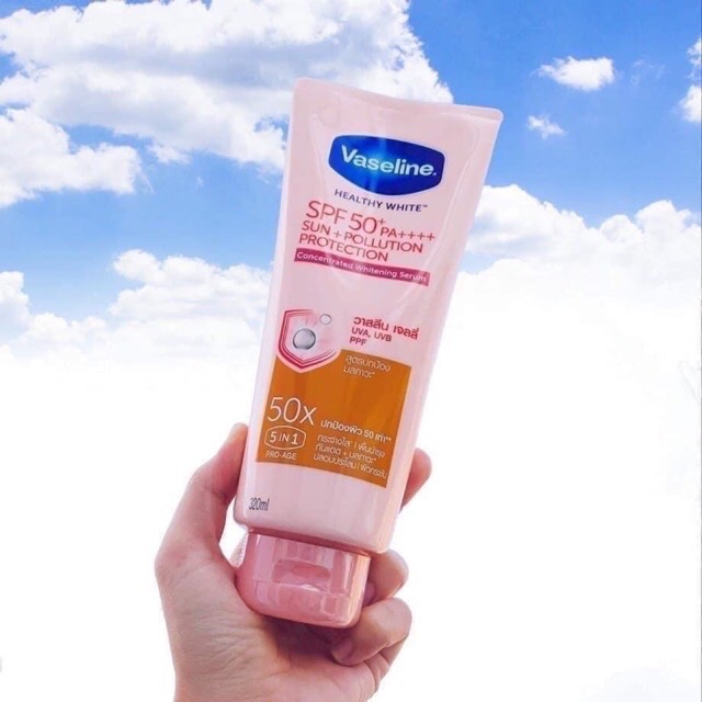 Kem dưỡng thể VASELINE 50X giúp bảo vệ làn da sáng da và chống nắng hiệu quả hàng Thái Lan 320ml