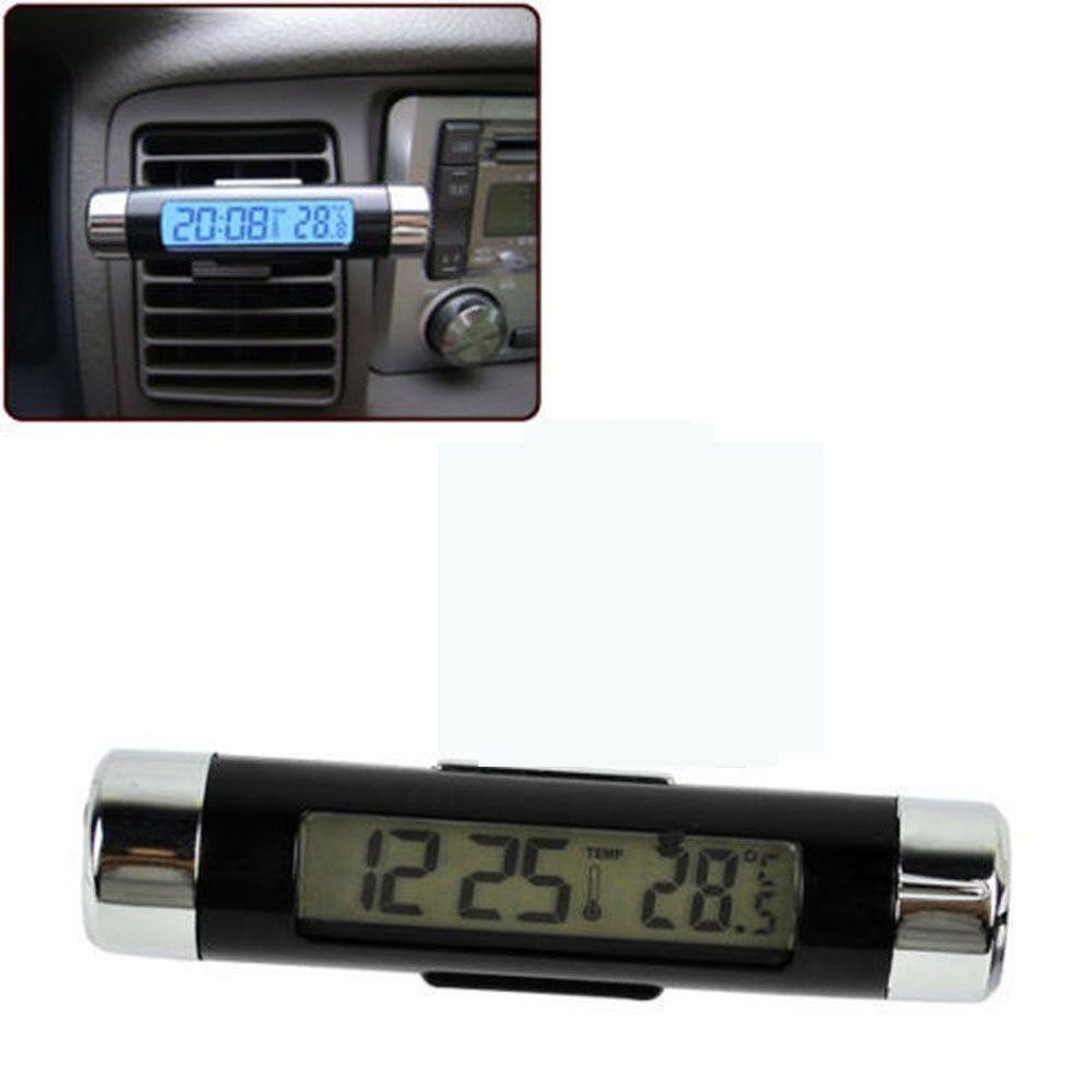 Đồng Hồ Kỹ Thuật Số LCD Hiển Thị Nhiệt Độ Xe Hơi Thiết Thực Mới