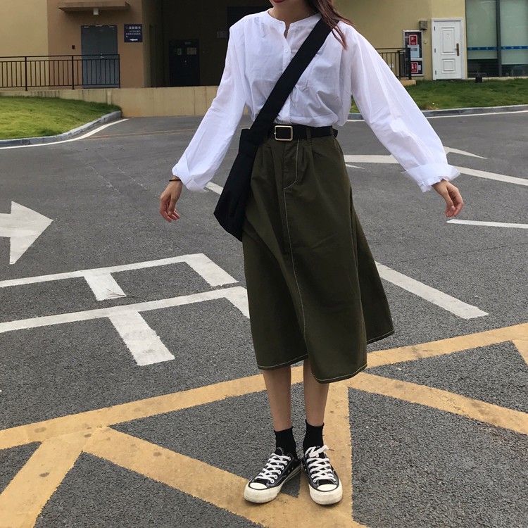 Chân Váy Chữ A Trơn Màu Xinh Xắn Dành Cho Nữ 27125 | BigBuy360 - bigbuy360.vn