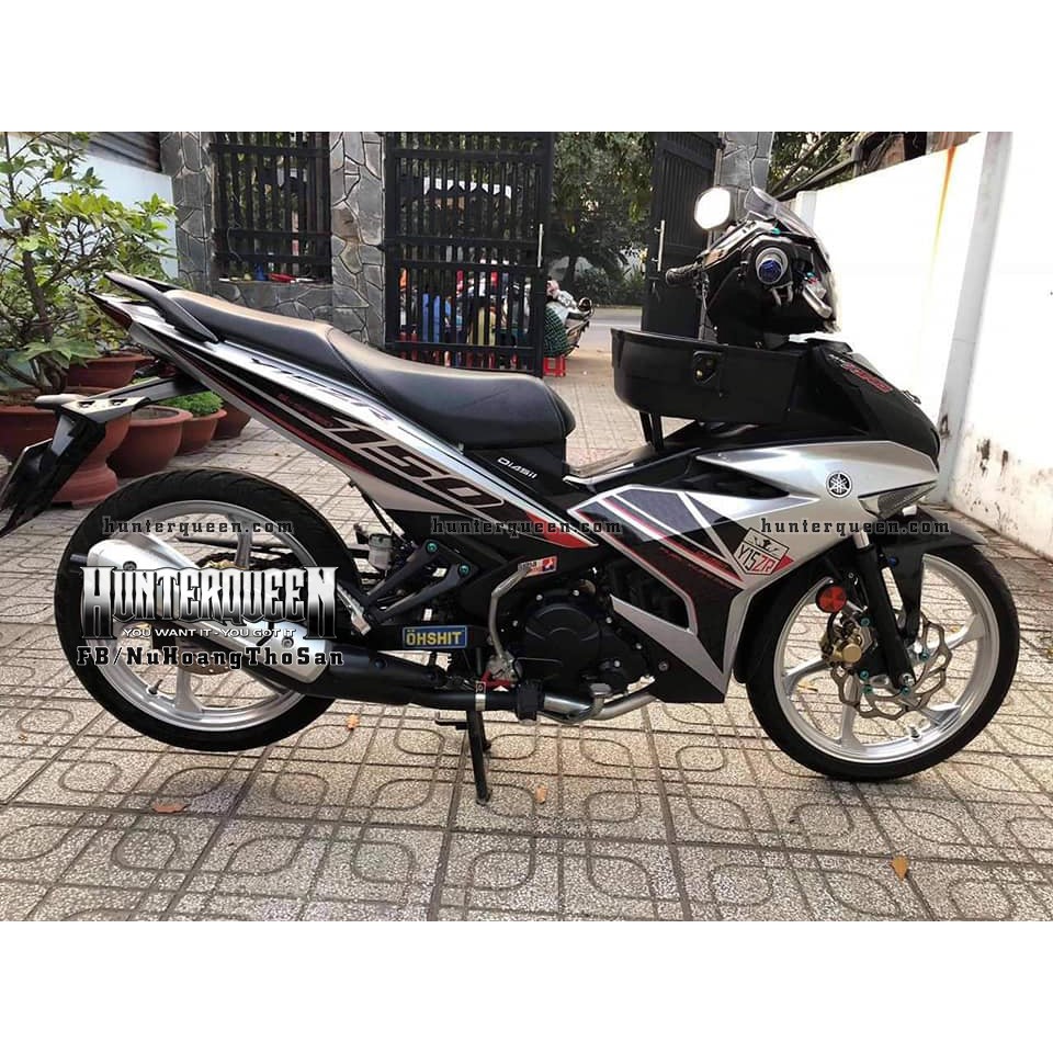 Tem Exciter 150. Tem Y15ZR. Bạc đen. Chỉnh sửa theo yêu cầu. Sắc nét, bền màu, chống nước