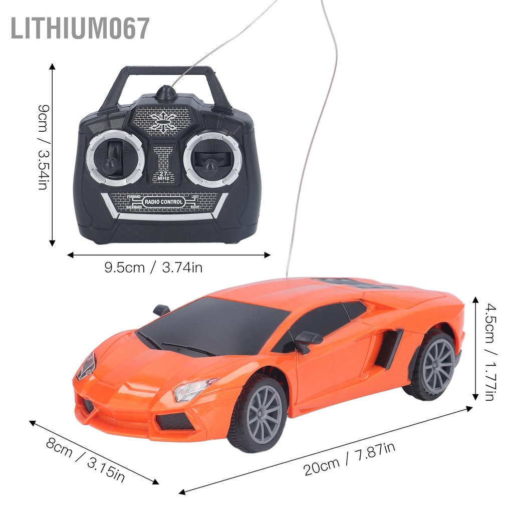 ☀ Lithium067 1:24 Đồ chơi ô tô RC Điều khiển từ xa 4 kênh Món quà mô hình xe cho trẻ trên 7 tuổi