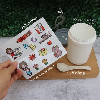 Cốc Đựng Canh💖FREESHIP💖330ml Lúa Mạch Kèm Muỗng