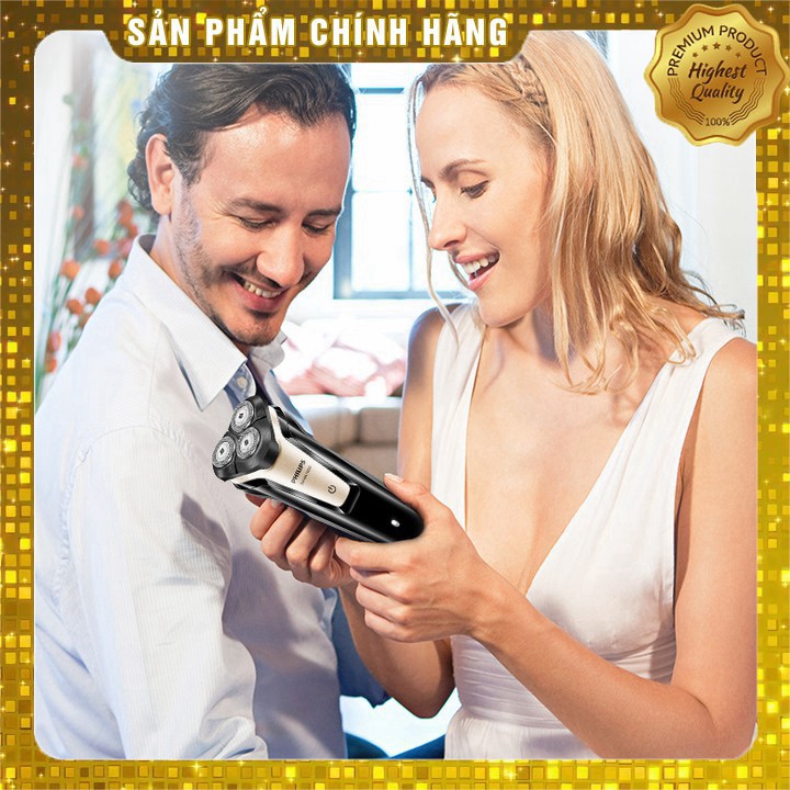 Máy cạo râu philips điện đa năng khô và ướt 3 lưỡi tự mài S1020 - Bảo hành 2 năm - khohangcap1_ad