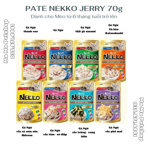 [Quận 8][Mỡ Mỡ Petshop] Pate Nekko nhập khẩu Thái Lan (hàng có tem) cho mèo 70gr