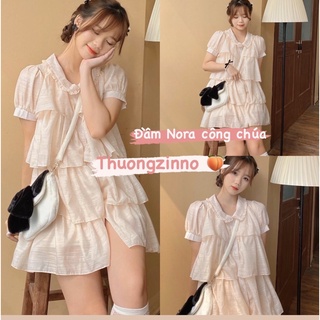[Ảnh thật/Video] Đầm Voan công chúa Nora Dress nhẹ nhàng dạo phố Váy tiểu thư nhiều tầng sang chảnh