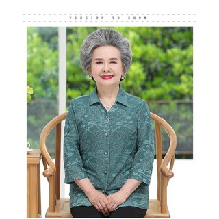 Bộ quần áo cho người già cao cấp - bộ lá bàng