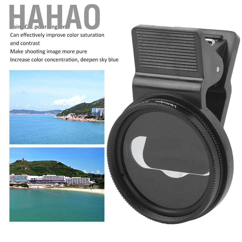 Hahao Lens Filter  Veledge 37mm CPL Polarizing Polarizer Mobile Phone Clip for Different Brand