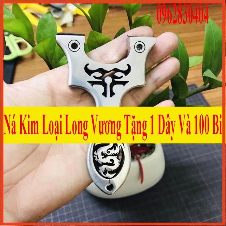 Ná Cao Su Kim Loại Long Vương Tặng Kèm 1 Dây Thun Siêu Bền Cao Cấp Và 100 Viên Bi