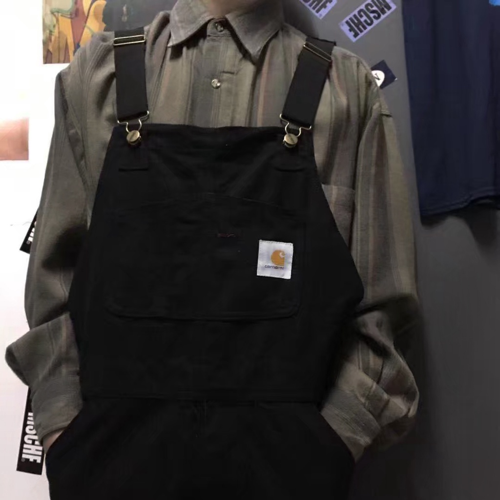 BYXI carhartt Carhart suspender pants loose jeans overalls straight pants couple fashion casual men and women 2021