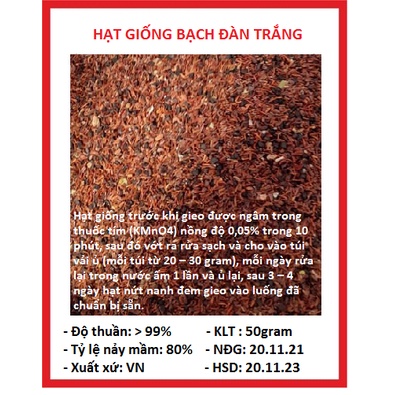 Hạt giống cây bạch đàn trắng gói 50gram ( CHHG )
