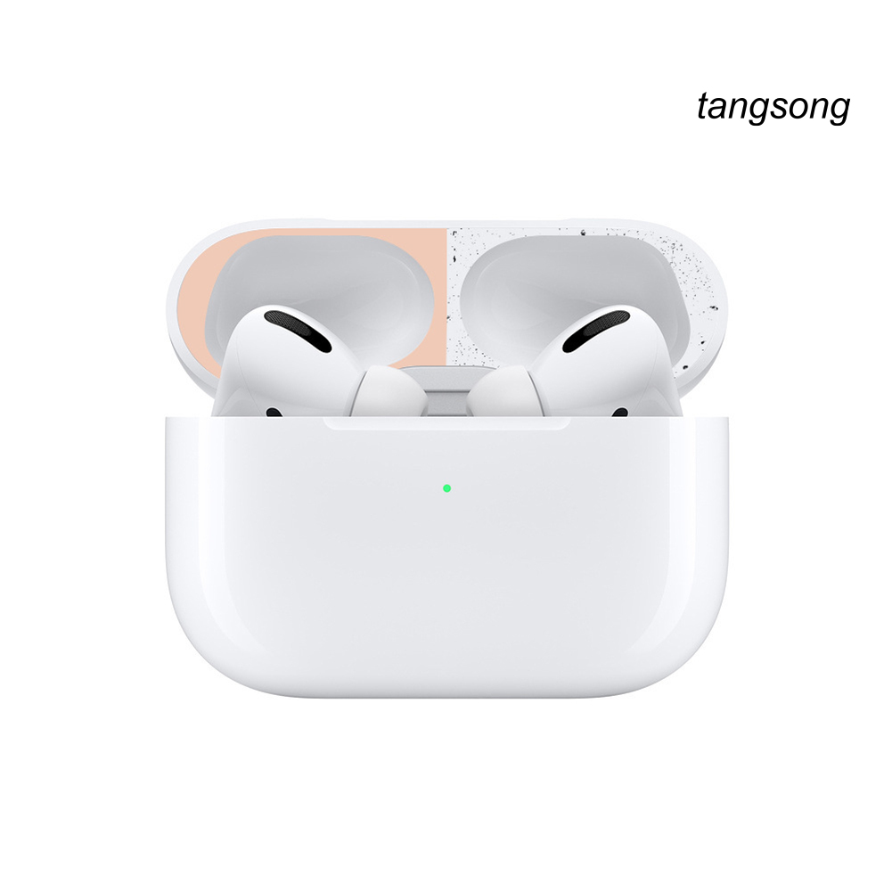 2 Miếng Dán Kim Loại Chống Bụi Cho Tai Nghe Apples Air-Pods Pro