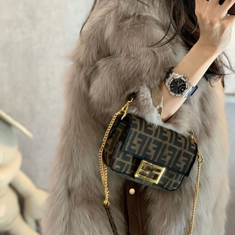 Túi Xách Nữ - Túi FD Xách Tay Hot Hit - Khoá Vuông Hàng QC Cao Cấp Loại 1