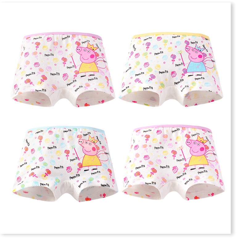 (MIỄN PHÍ SHIP) Combo 05 - 10 Quần Chip Đùi Cotton Họa Tiết Heo Ngộ Nghĩnh Dễ Thương Nhiều Màu Sắc Cho Bé Gái 8-30 Kg -