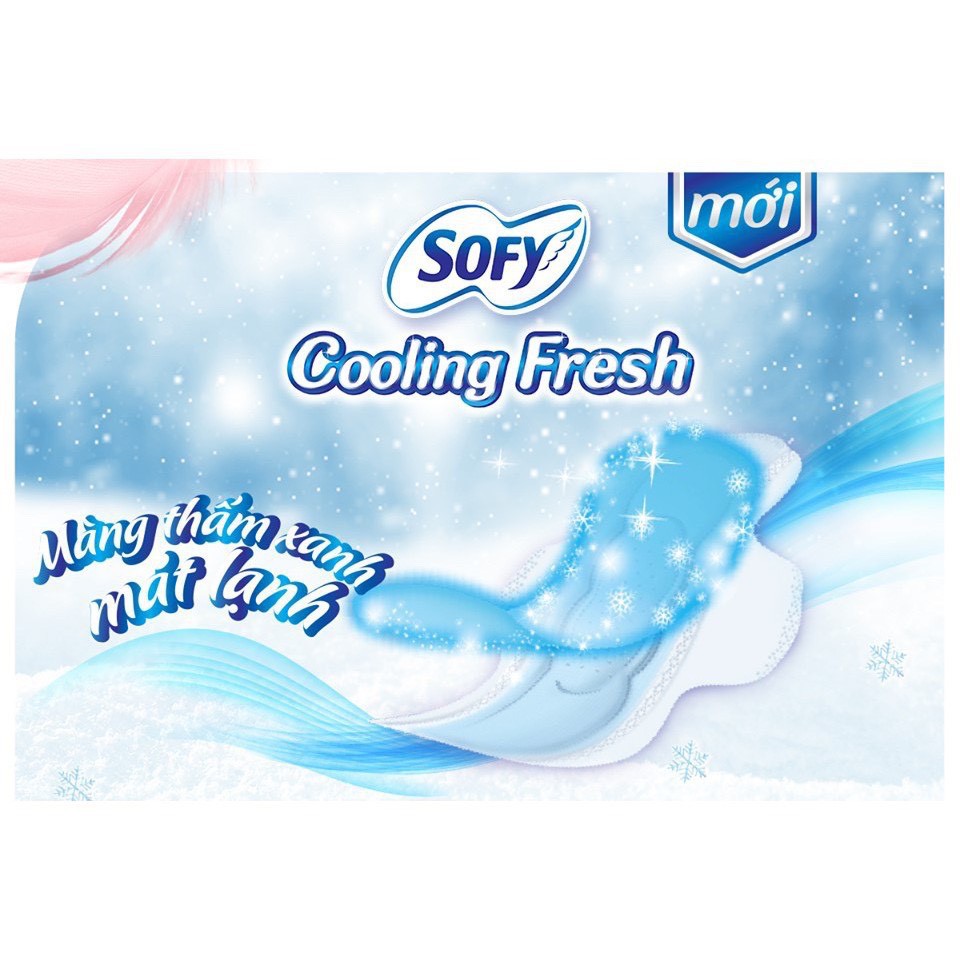 [CHÍNH HÃNG] Băng vệ sinh Sofy Cooling Fresh siêu mỏng cánh 23cm gói/8 miếng