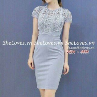 Đầm Kim Tuyến phối ren
