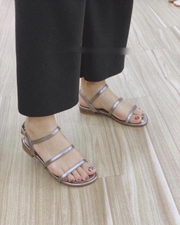 Sandal 3 dây zara basic gót 1p