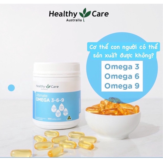 Omega 369 Của Healthy Care Úc 200 Viên (mẫu mới)