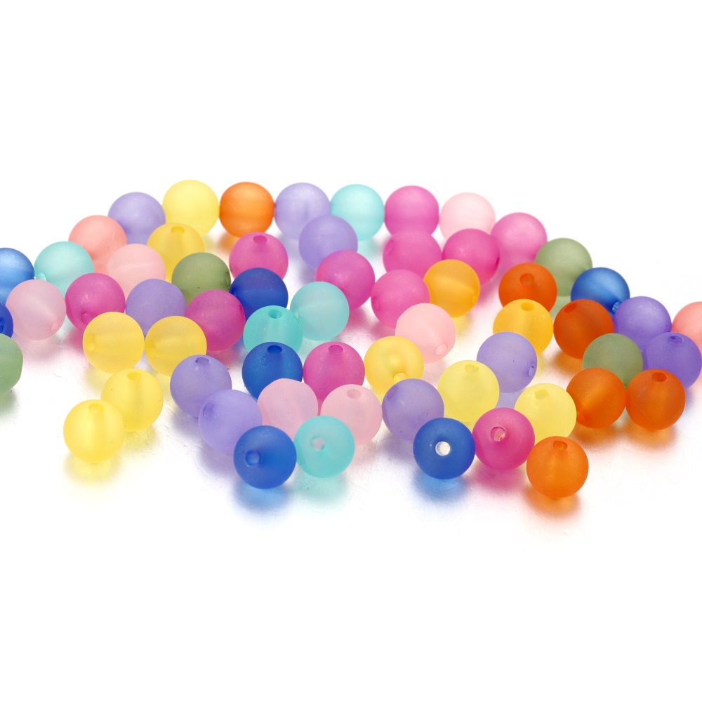 Set 100 hạt xỏ lỗ ST.KUNKKA 10mm nhiều màu sắc tùy chọn làm vòng đeo tay trang sức thủ công DIY