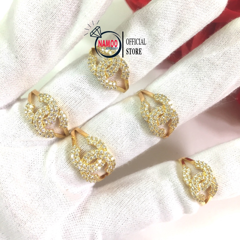 Nhẫn Nữ Đính Đá Mạ Vàng N023 Namoo Jewelry