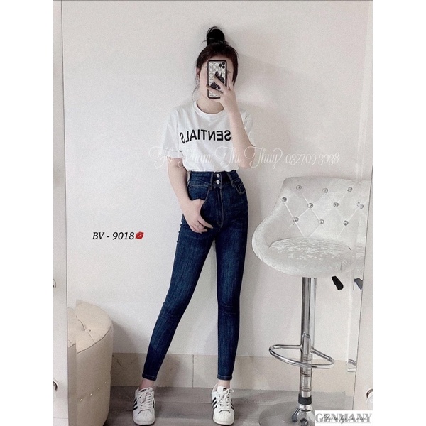 Quần bò ôm cạp cao dáng siêu đẹp. Size S M L