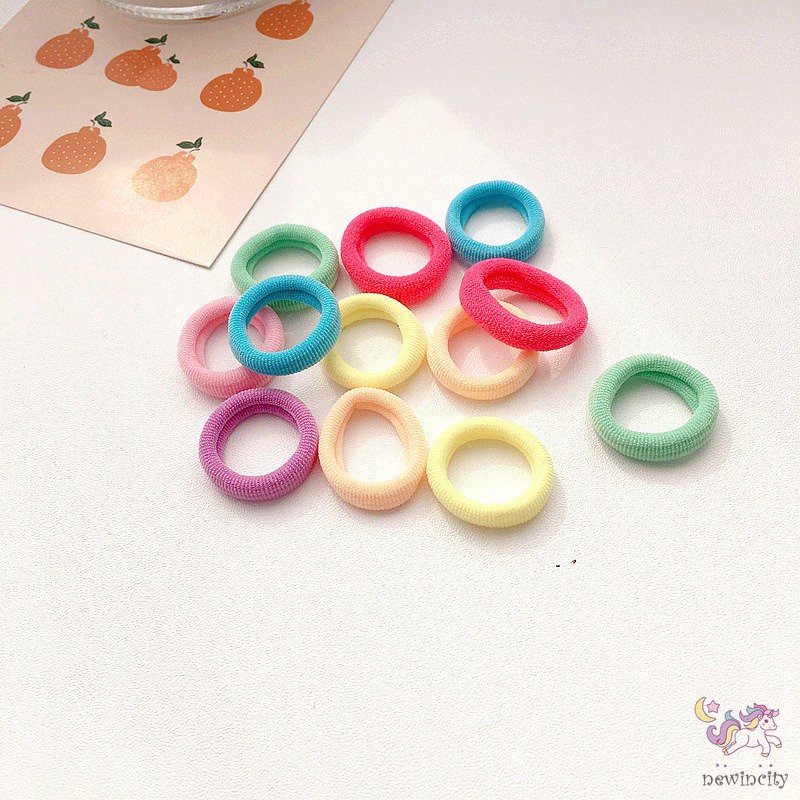 Dây Buộc Tóc Co Giãn Tốt Nhiều Màu Sắc Phong Cách Hàn Quốc Cho Bé Gái