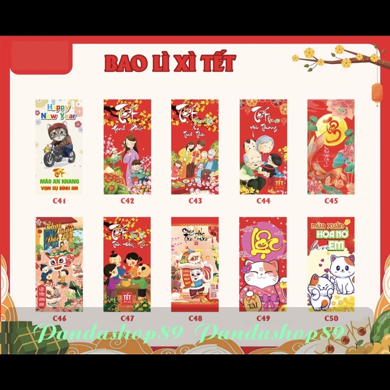 Lì xì 2023 (50 chiếc) - mẫu siêu mới-giá xưởng