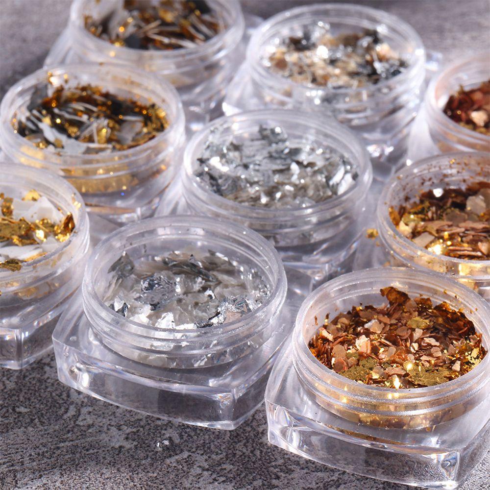 1 Hộp Lá Sequin Lấp Lánh Hỗn Hợp Trang Trí Móng Tay Mùa Đông