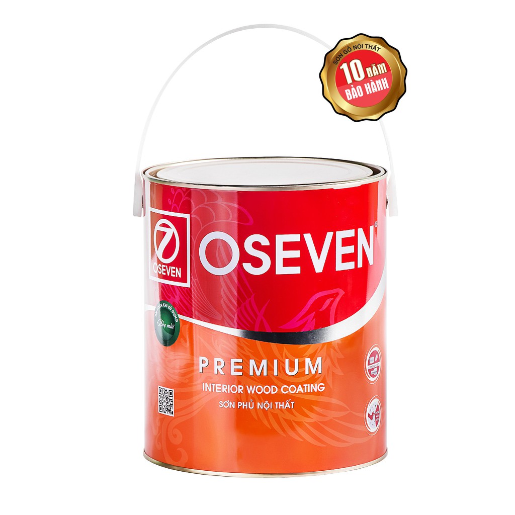 Sơn gỗ trong nhà Oseven - Sơn màu ĐEN 751 công nghiệp PU 2TP